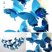 Giftwebshop 3D Vlinders Muursticker - Blauw