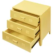 En.casa Ladekast Hämeenlinna commode met lades 72x60x40 cm geel []