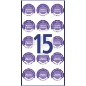 Avery Inspectiestickers, violet, 20 mm, 120 stuks