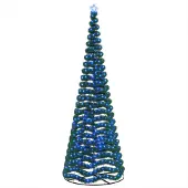 vidaXL Led-tinselkerstboom met voet EKENAS 400 cm 588 LED's Blauw
