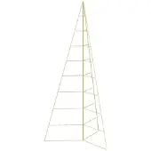 vidaXL Metalen kerstboom KUOPIO 210 cm Staal Goud