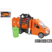 Merkloos Vuilniswagen Frictie Licht Geluid 27,5cm Oranje oranje Kunststof