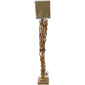 ONLI Vloerlamp Marica, crème / amber, Woon-/ Eetkamer, Textiel / Stof / Zijde, vloerlamp hout