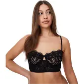 Jack Wills Dames-bh met Vanessa-corsetdetails (Zwart)