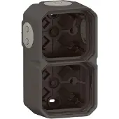 Legrand 069602L Plexo, inbouwdoos voor 2 modules, horizontaal en verticaal te monteren, kleur: antraciet