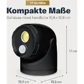 Northpoint LED-buitenlamp, batterijgevoed, spot, schijnwerper, met bewegingssensor, aardspie, zwart