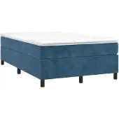 vidaXL Boxspringbed zonder matras, donkerblauw, 180x210 cm, fluweel