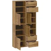 vidaXL Bijzetkasten 4 st ODDA 40x24x79 cm massief grenenhout