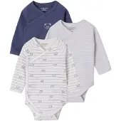Vertbaudet Set van 3 babybody's met lange mouwen