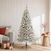 vidaXL Kunstkerstboom met kerstbal 150 cm 150 LED's Warmwit