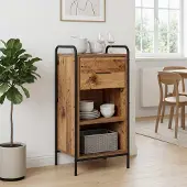 vidaXL Dressoir Oud hout 97 x 33 x 81 cm Bewerkt hout