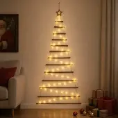 vidaXL Hangende Kerstboom 180 cm 100 LED's Warmwit