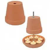 ITImport Keramische Waxinelichtjes Warmer - Camping, Tuinhuis, Kas