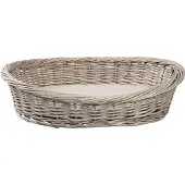 Clayre & Eef Hondenmand 74x57x19 cm, grijs, riet