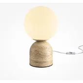 Maytoni Tafellamp Tavo, crème / amber, Slaapkamer, Glas, Modern, Tafellamp