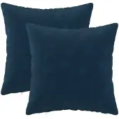 vidaXL Kussensloop 2 st HEERLEN Blauw 40 x 40 cm Microfiber Fleece