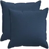 vidaXL Kussensloop 2 st HOUTEN Blauw 70 x 70 cm Faux Linnen