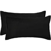 vidaXL Kussensloop 2 st HOUTEN Zwart 40 x 80 cm Bouclé