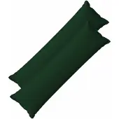 vidaXL Kussensloop 2 st HOUTEN Donkergroen 40 x 145 cm Faux Linnen
