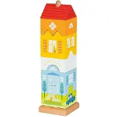 Goki Stapeltoren, houten speelgoed, stadhuis, educatief