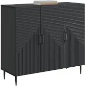 vidaXL Dressoir Zwart 89 x 34,5 x 80 cm Bewerkt hout