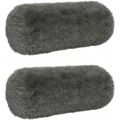 vidaXL Kussensloop 2 pcs HEERLEN Lichtgrijs Ø 15 x 40 cm PV Fleece
