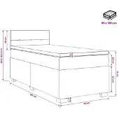 vidaXL Boxspringbed met matras Donkergrijs 90 x 190 cm Fluweel