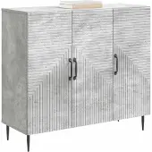 vidaXL Dressoir Betongrijs 89 x 34,5 x 80 cm Bewerkt hout