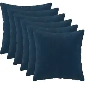 vidaXL Kussensloop 6 st HEERLEN Blauw 45 x 45 cm Microfiber Fleece