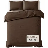 Zydante Dekbedovertrekset Mousseline Micro - Chocolate