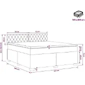 vidaXL Boxspringbed met matras Donkerblauw 140 x 200 cm Fluweel