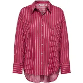 ONLY Blouse 'ONLOREGON' donkerrood / zwart / wit
