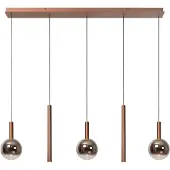 Lucide JASMINE - Hanglamp - LED Dimb. - CCT - 5x4W 2200K/3300K - Koper - Premium