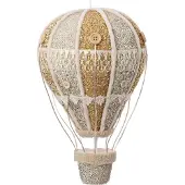 Intratuin Kersthanger Ervy Luchtballon Beige / Goud D 22 H 36 Cm