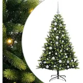 vidaXL Kunstmatige Gehingde Kerstboom 150 LEDs Groen 120 cm PVC en PE