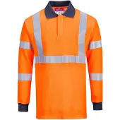 Portwest FR76 Vlamvertragend RIS polo-shirt, oranje, maat XXL
