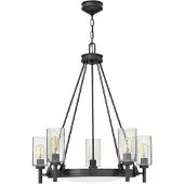 HINKLEY LED Kroonluchter | 5X E27 Max 40W | Black Oxide