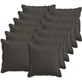 vidaXL Kussensloop 12 st HOUTEN Donkergrijs 50 x 50 cm Faux Linnen