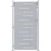 vidaXL Tuinpoort met slot Zilver 85 x 196 cm Roestvrij staal