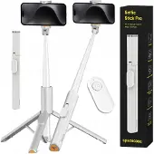 Spacecase Merkloos Selfie Stick & Statief met Bluetooth Afstandsbediening - Wit