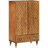 vidaXL Hoge kast 60x33x100 cm massief mangohout