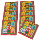 Merkloos 10 Pakjes Vouwblaadjes 12X12cm - 90 Vel - 5 Kleuren (10 pakjes)