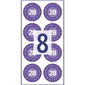 Avery controle-stickers, 30 mm, paars, 80 stuks