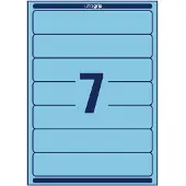 Avery Zweckform L4763-20 printbare rugetiketten 38 x 192 mm A4 zelfklevend smal blauw (140 etiketten)