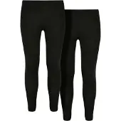 Urban Classics Meisjes Jersey Legging (Set van 2) (Zwart/Zwart)