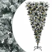 vidaXL Omgekeerde Kunstmatige Scharnier Kerstboom 210 cm 300 LED's
