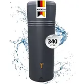 Graf 4rain AZURA 2in1 beplantbare regenton 340 Liter graphite grey incl. plantenschaal