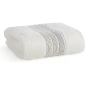 Eurofirany Zachte Katoenen Badhanddoek 70x140 cm Crème met Streepjes
