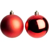 Intratuin Kerstbal Iven Rood D 10 Cm 4 Stuks