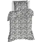 MOODIT Dekbedovertrek Odil Tinto Black-140 x 200 / 220 cm | 1-Persoons